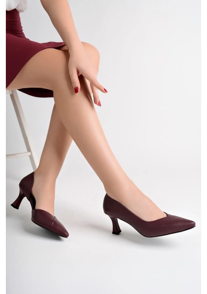 Hakiki Deri Kadın Deri Topuklu Ayakkabı TRC50-92281