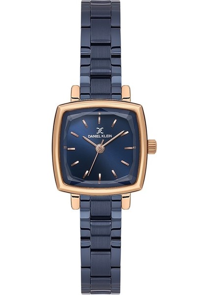 DK102-DKE.1.10852-7 Lacivert Iyon Kaplama Kare Kadın Kol Saati