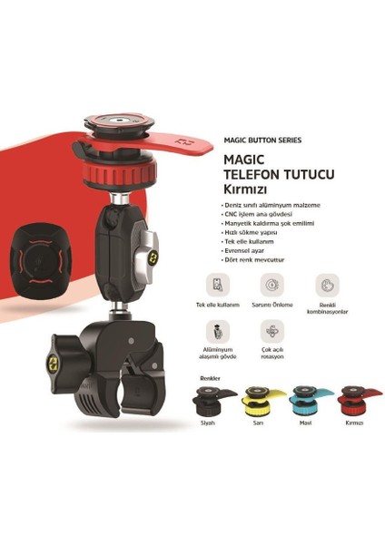 Smnu Magic Telefon Tutucu Kırmızı