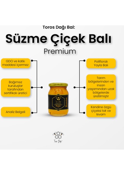 Süzme Çiçek Balı Premium 240 gr modelleri
