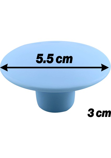 Bohem Mavi Geniş Mantar Kulp Düğme 10 Adet Mobilya Dolabı Çekmece Mutfak Dolap Kulpu Kulbu Plastik modelleri