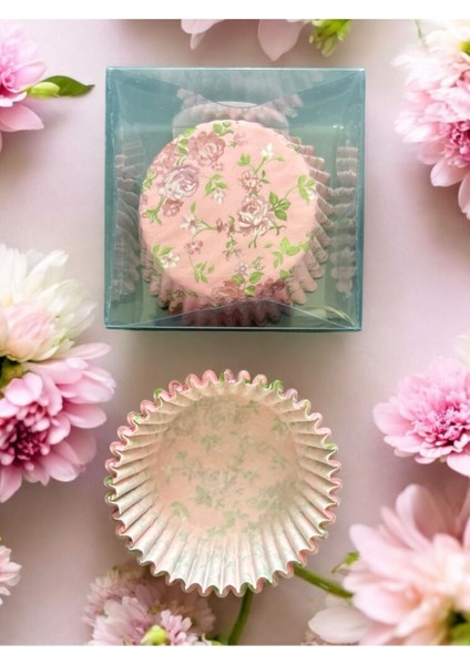 Çiçekli Cupcake/muffin Kabı - 25 Adet