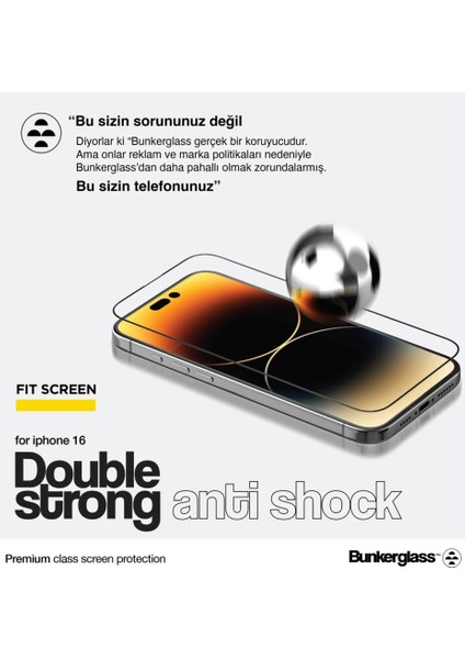 Bunkerglass Double Strong Iph.15 Cam Ekran Koruyucu