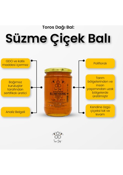 Süzme Çiçek Balı - 860 gr