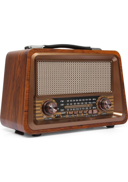 Nostalji Radyo Bluetooth USB Destekli Büyük Boy ve Güçlü Ses fırsatları