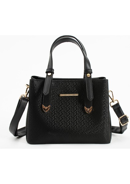 Kadın 4 Bölmeli Gold Aksesuarlı Sade Şık Omuz ve El Çantası fırsatları