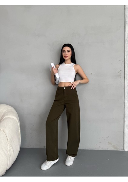 Kadın Yüksek Bel Bol Kesim Baggy Jean indirimleri