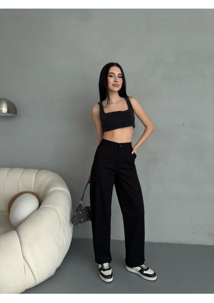 Kadın Yüksek Bel Bol Kesim Baggy Jean indirimleri