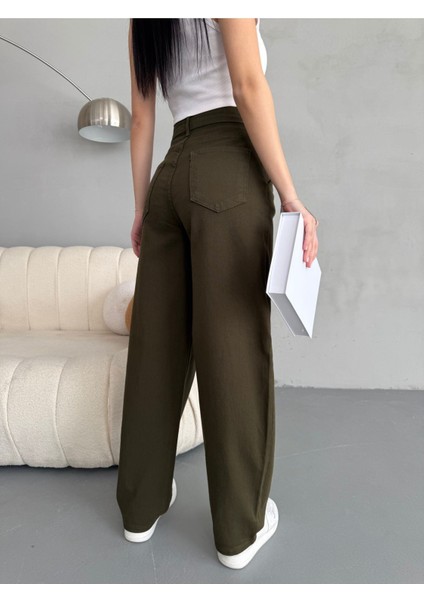 Kadın Yüksek Bel Bol Kesim Baggy Jean fırsatları