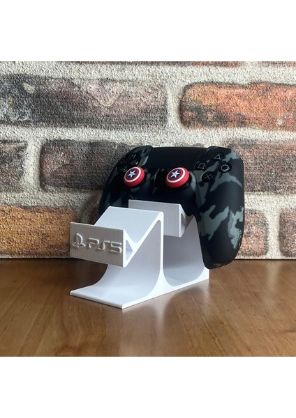 Ikili Ps5 I Play Station 5 Joystick Uyumlu Kol Standı Dualsense- Beyaz Şık Tasarım, 3D Pla Baskı