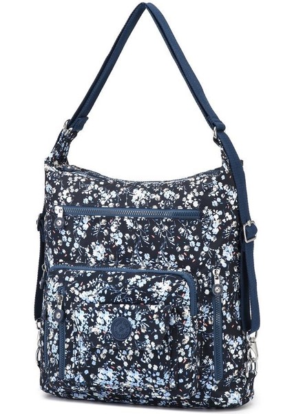 Hem Sırt Hem De Omuz Kadın Çantası Smart Bags 1205 Mavi Rose modelleri