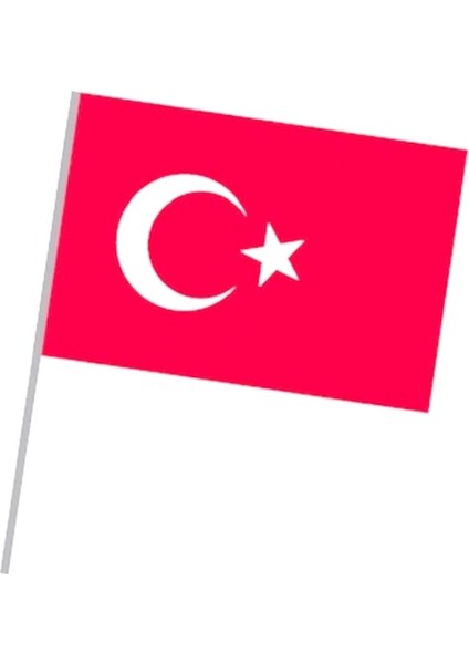 Sopalı Bez Bayrak 20X30 Türk Bayrağı - 3 Adet