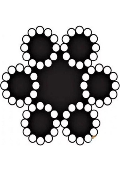 Çelik Halat 6 mm 10 Metre (6X12+7 K.öz)
