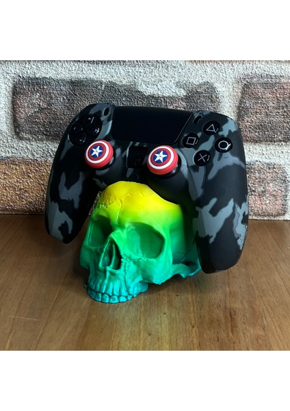 Tekli Kurukafa Multicolor Ps4 - Ps5 Playstation 4 I Play Station 5 Dualsense Joystick Kol Standı