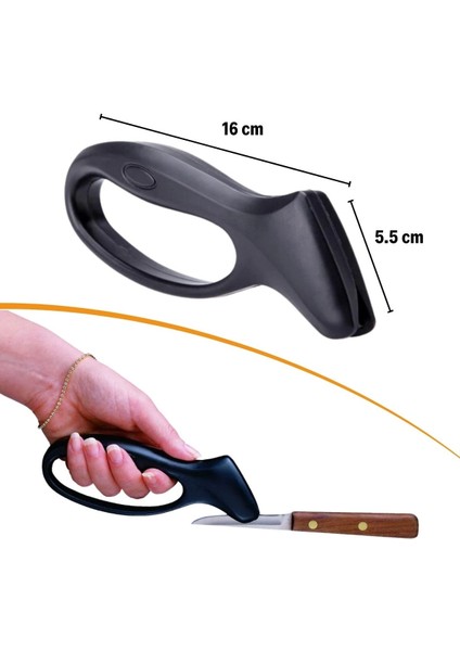 Ergonomik Saplı Paslanmaz Çelik Bıçak Bileme Aleti Manuel Hızlı Etkili