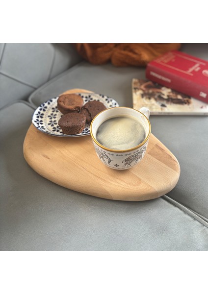 El Yapımı Masif Ahşap Koltuk Arası Sehpa, Koltuk Üstü Kahve Tepsisi; Minimalist Doğal Ahşap Dekoratif Sehpa