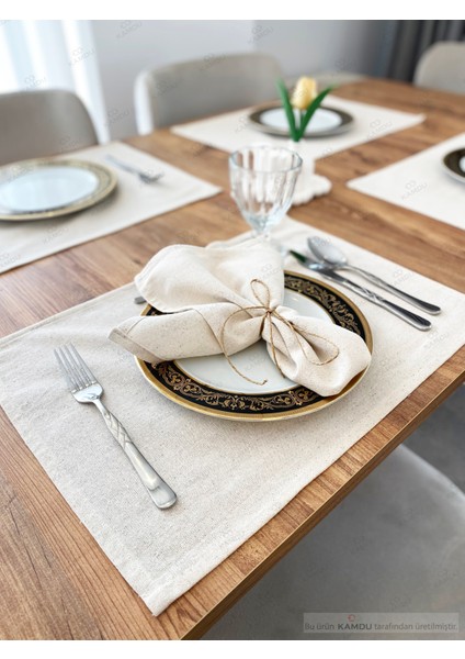 35X50CM 24 Adet %100 Pamuk Keten Runner Sunum Peçetesi, Servis Peçetesi , Amerikan Runner