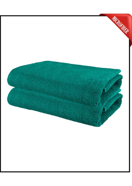 2 Adet Büyük Boy Mikrofiber 50 x 90 cm , Fitness Havlusu , Spor Havlusu , Boya Tutmaz Kuaför Havlusu
