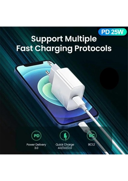 Samsung Galaxy A05S Için 25 Watt Süper Hızlı Şarj Aleti