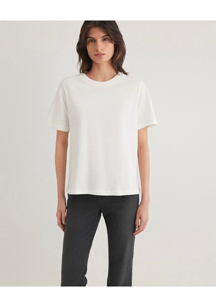 Mv Beyaz Basic Tişört