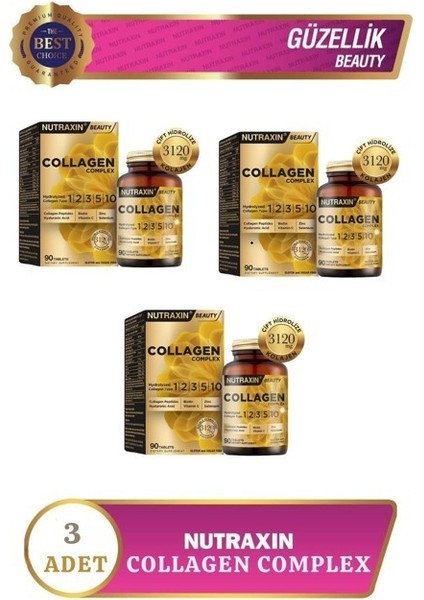 Beauty Collagen Complex 90 Tablet 3 Adet