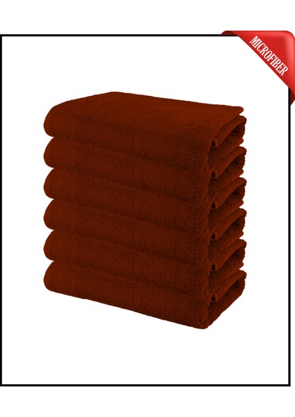 6 Adet Büyük Boy Mikrofiber 50 x 90 cm , Fitness Havlusu , Spor Havlusu , Boya Tutmaz Kuaför Havlusu