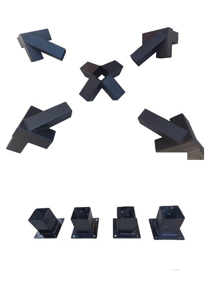 Mrc Takmatik Ahşap Kamelya Çardak Pergola 8x8cm Montaj Aparatı Seti Demir Bağlantı Braket Pergole Bungalov Bahçe Ev Çadır modelleri