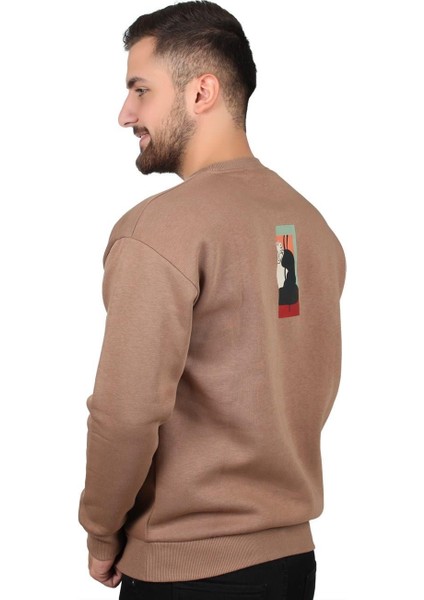 5329 Sırt Baskılı Sweatshirt modelleri