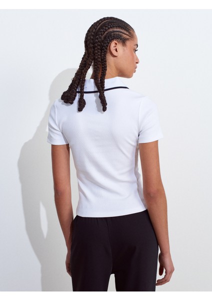 31687 Polo Yaka T-Shirt-Beyaz fiyatları
