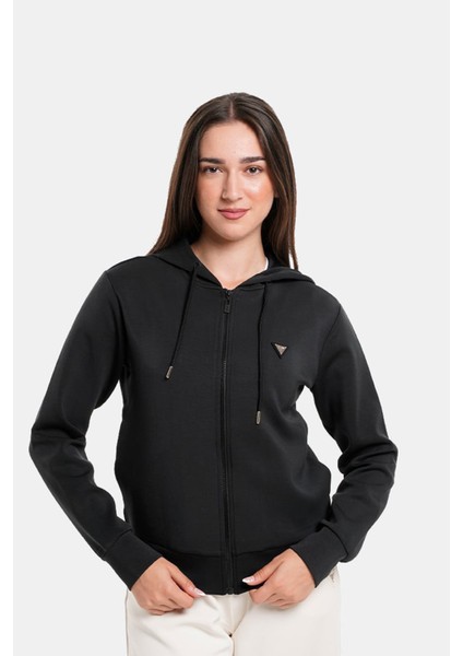 Kadın Olympe Full Kapüşonlu Fermuarlı Sweatshirt - Siyah