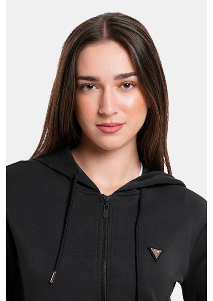 Kadın Olympe Full Kapüşonlu Fermuarlı Sweatshirt - Siyah