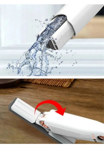 2 Adet Yedek Mini Mop El Mopu Süngerli Yıkanabilir Sıkmalı Pratik Mop Cam Banyo Mutfak