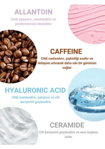 Torbalanma, Koyu Halka ve Morluk Karşıtı Aydınlatıcı Göz Altı Serumu %5 Caffeine, Allantoin, 30 ml fırsatları