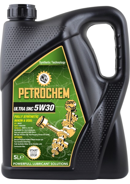 Ultra 5W30 Dpf Benzin&dizel&lpg'li Partiküllü Araçlar Için Motor Yağı (2024 Üretim) 5litre