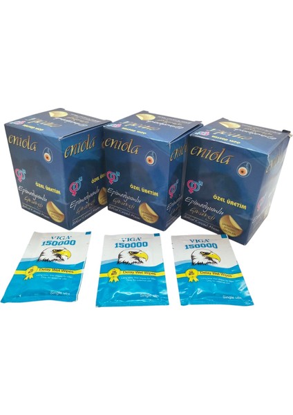 3 Adet Eniola Unisex Macun Özel Üretim 240 gr 3 Adet Mendil Hediye