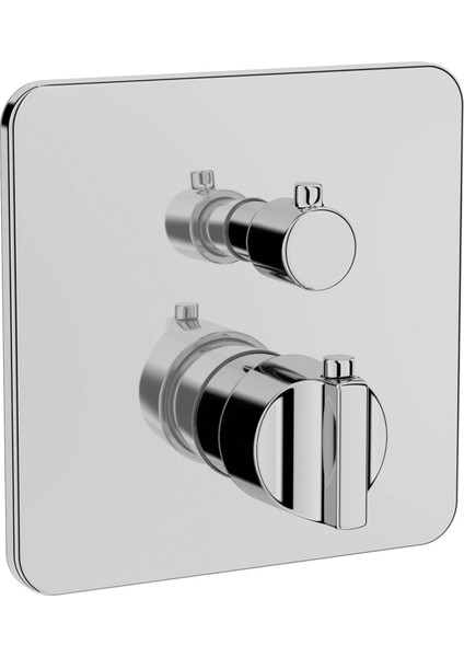 Suit U A42674 Ankastre Termostatik Banyo Bataryası, Sıva Üstü, V-Box, Krom
