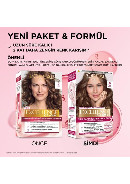 Excellence Saç Boyası 6 Açık Kahve 3'lü Set fiyatları