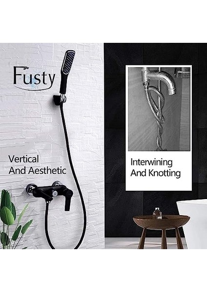 Yüksek Kaliteli Patlamaz Kopmaz Paslanmaz 150CM Duş Hortumu - Tüm Duş Başlıklarıyla Uyumludur (G1/2) (Siyah Pvc) fiyatları