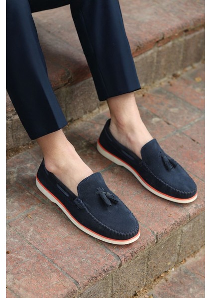 Roger Lacivert Süet Garantili Erkek Günlük Klasik Casual Rahat Ortopedik Ayakkabı ROGER-9168 modelleri