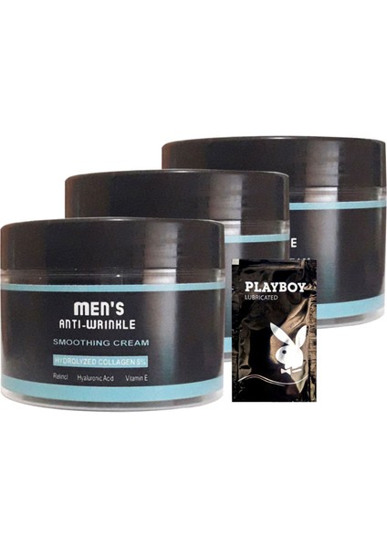 Men's 3lü Smoothing Cream 100 ml Anti-Wrinkle Erkek Yücilt Gençliksi Bakım Kremi + Yanında Jel