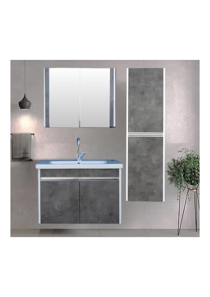 Destek 80 cm Banyo Dolabı