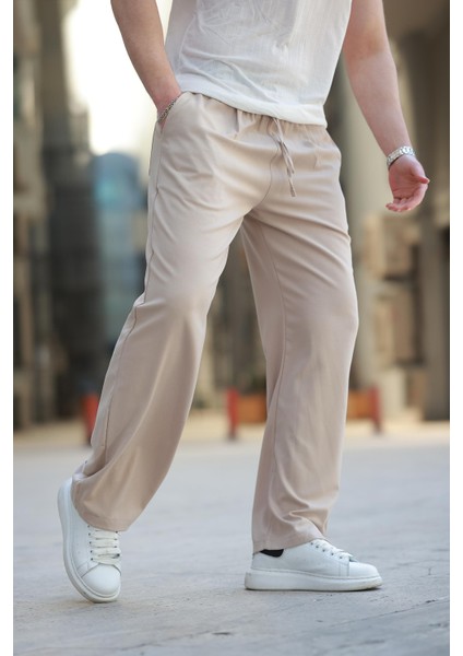 Bej Beli Ayarlanabilir Rahat Kesim Erkek Pantolon E6564 fiyatları