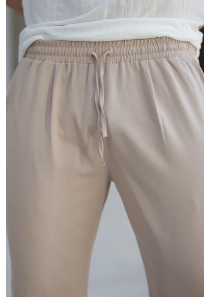 Bej Beli Ayarlanabilir Rahat Kesim Erkek Pantolon E6564 fırsatları