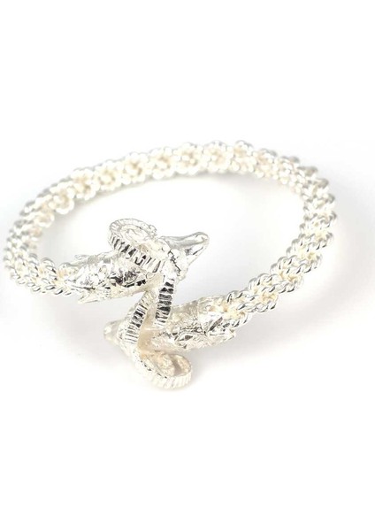 925 Ayar Gümüş Üçgen Örgü Burma Kollu Koç Kafalı Bilezik indirimleri