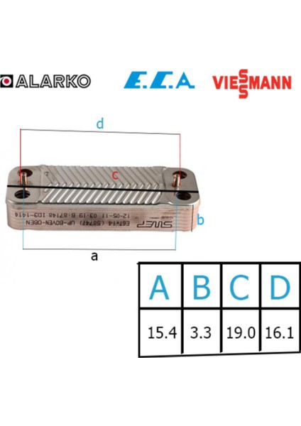Yeni Serena-Viessman Vitopent 100WH1D Plakalı Eşanjör
