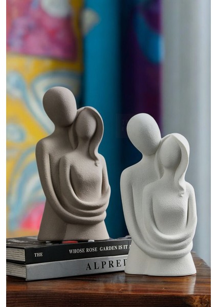 2’li Heykel Biblo Seti Dekoratif Süs Eşyası Dekoratif Masa Süsü Model 41