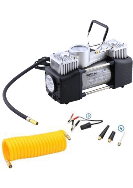 Çift Pisyonlu 12 V Araç Tipi Çakmaklık Metal Hava Kompresörü Araba Bisiklet Teker Lastik Top Şişirme