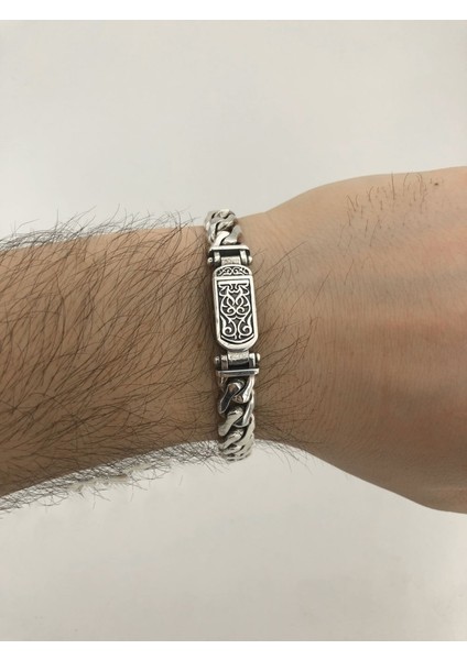 925 Ayar Gümüş El Işi Zincir Erkek Bileklik fırsatları