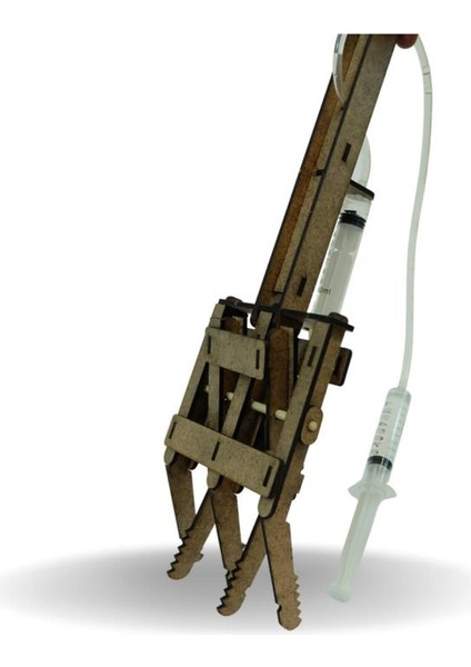 Hidrolik Robot El Kendin Yap Ahşap Oyuncak Stem-A Eğitim Seti