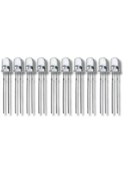 Beyaz LED 5 mm 10 Adet